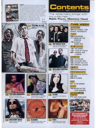 Front Cover & Contents Page deconstructions