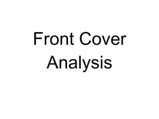 Front Cover Analysis 