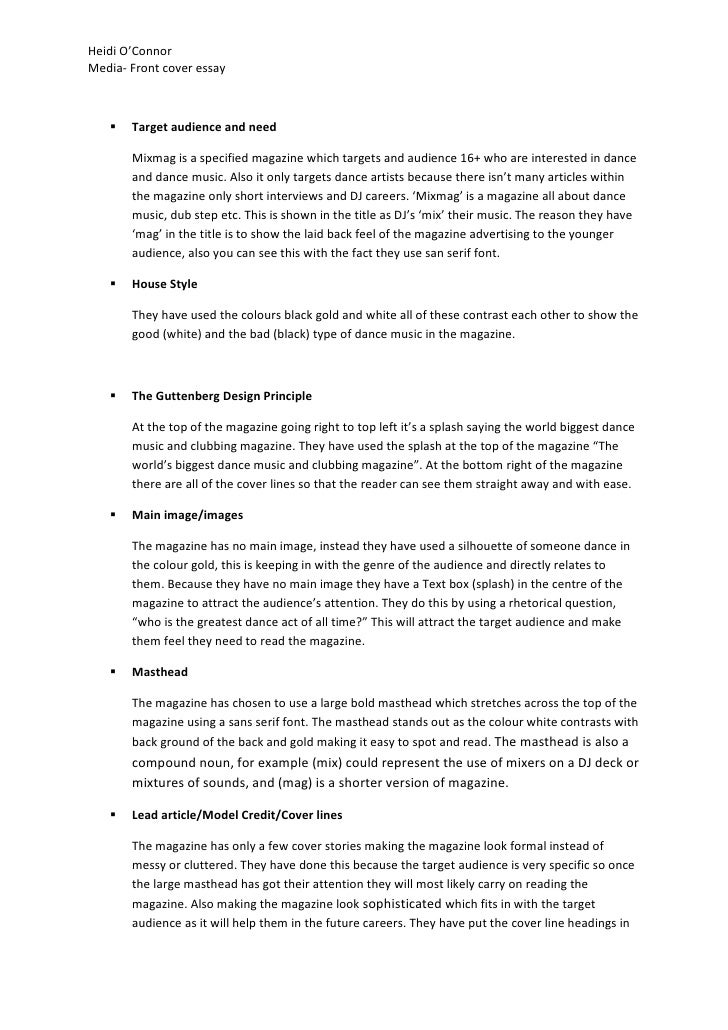 Target audience essay