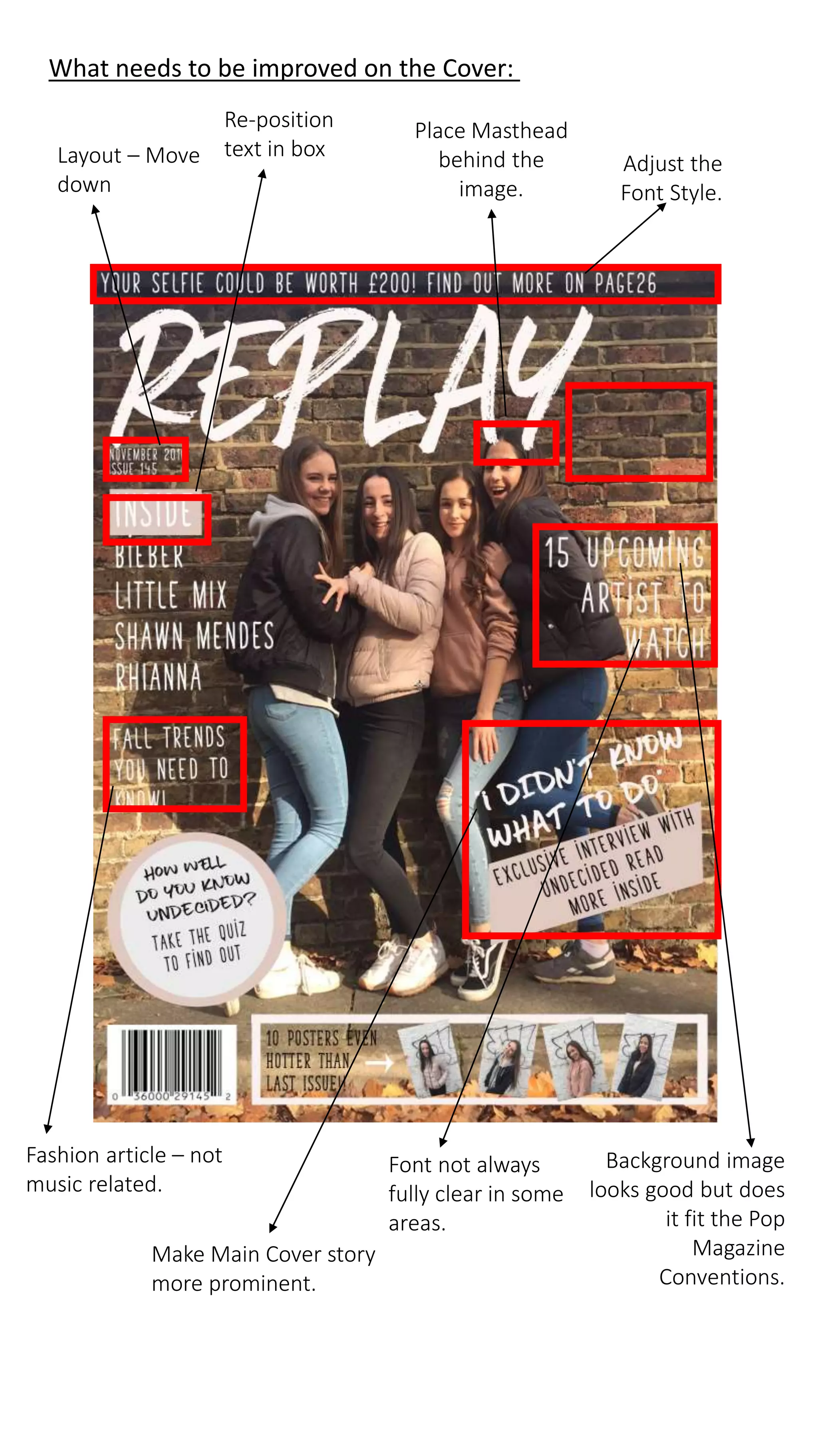 Front cover feedback | PPTX