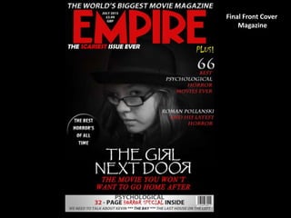 Final Front Cover
Magazine
 