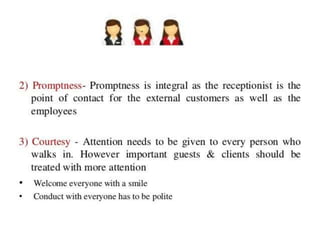 Front desk etiquettes
