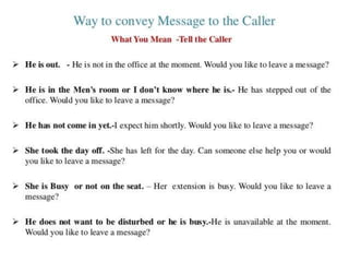 Front desk etiquettes