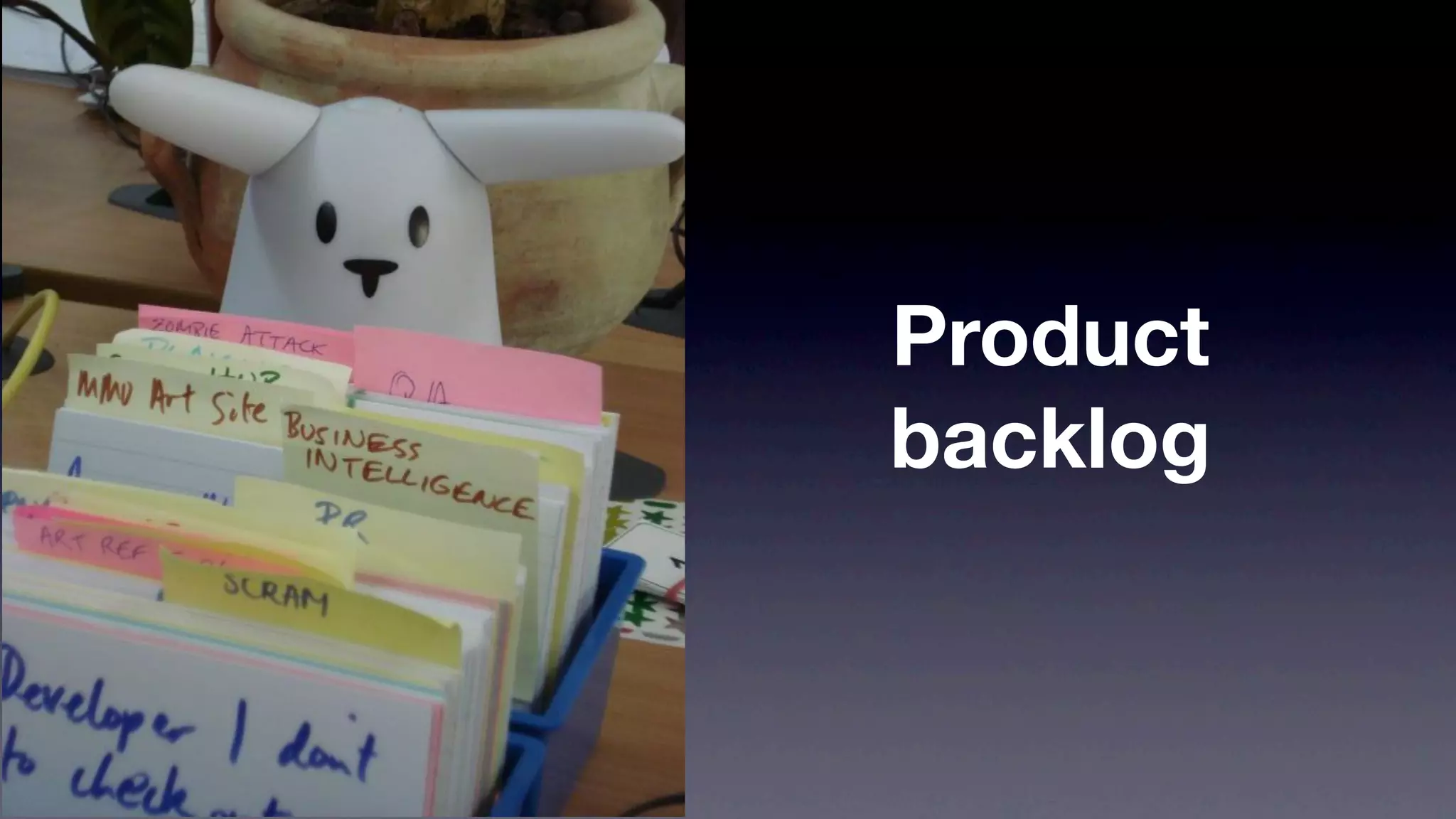 Product
backlog
 