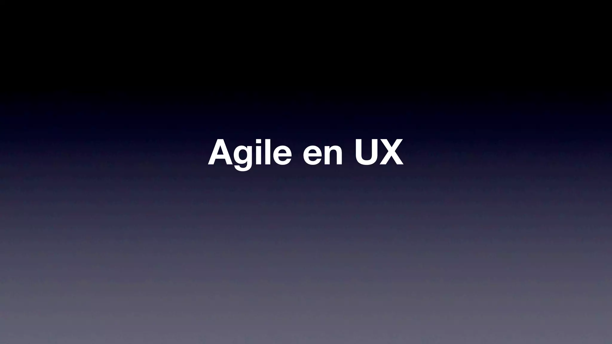 Agile en UX
 