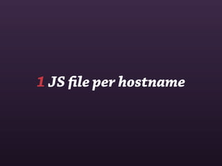 1 JS ﬁle per hostname
 