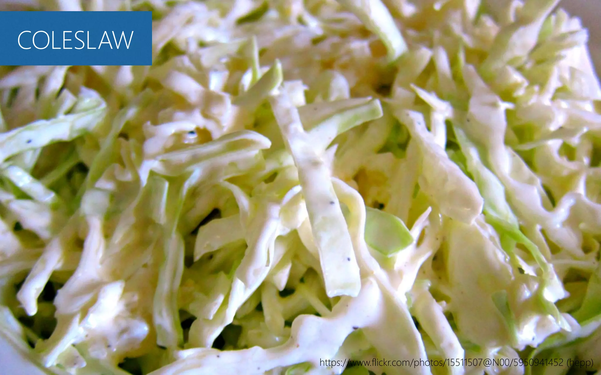 https://www.flickr.com/photos/15511507@N00/5950941452 (﴾hepp)﴿
COLESLAW
 