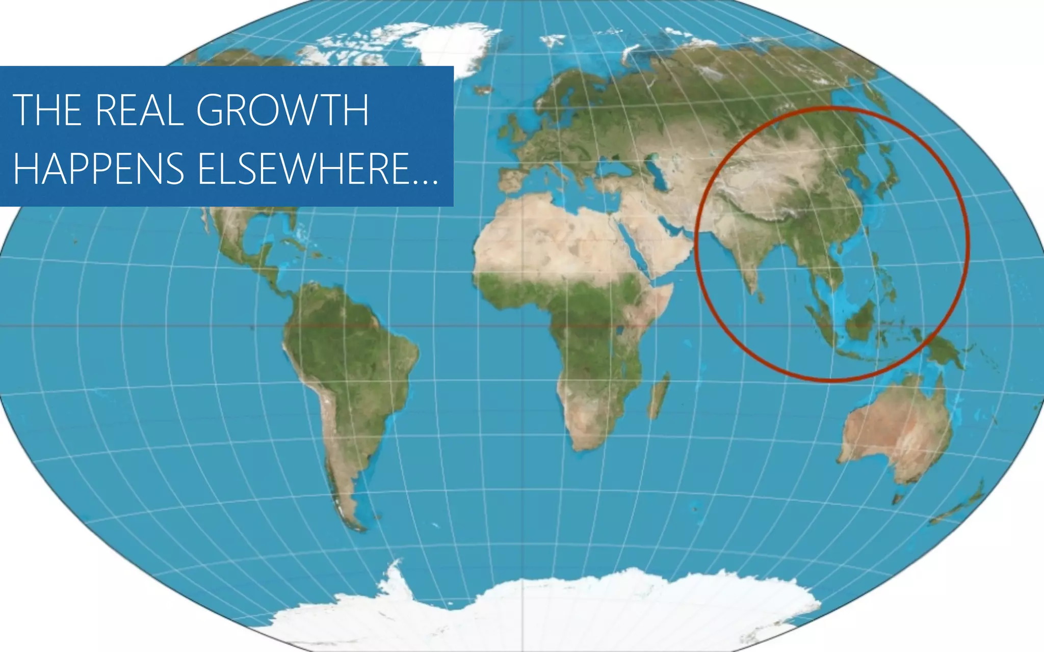 THE REAL GROWTH
HAPPENS ELSEWHERE…
 