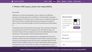 https://rachelandrew.co.uk/archives/2015/07/28/modern-css-layout-power-and-responsibility/
 