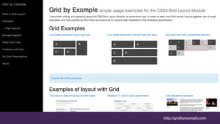 http://gridbyexample.com
 