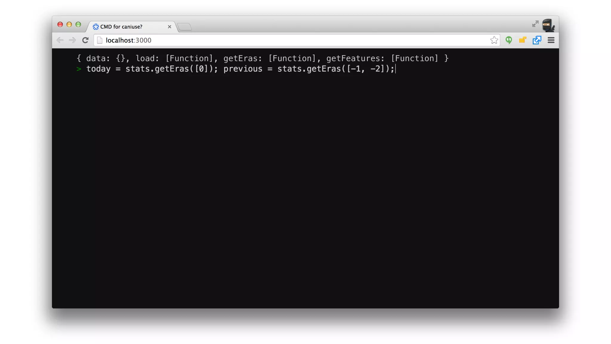 Here is a quick example, it is a simple web app that loads in the data from caniuse and allows you to do interesting things with it. 
 