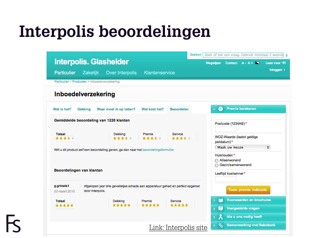 Interpolis beoordelingen Link: Interpolis site