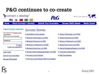 P&G continues to co-create




                50           Source: P&G
 