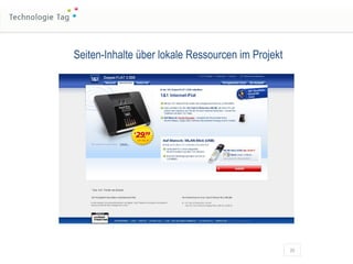 Seiten-Inhalte über lokale Ressourcen im Projekt 
