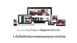 เล็ก, กลำง, ใหญ่, ใหญ่มำก, ใหญ่มาก มาก มาก
1 เว็บไซต์สาหรับการแสดงผลทุกขนาดหน้าจอ
 