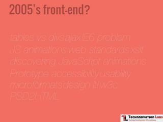 Front-end Development Training by Technnovation Labs
