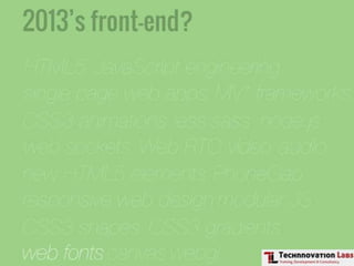 Front-end Development Training by Technnovation Labs