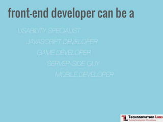 Front-end Development Training by Technnovation Labs