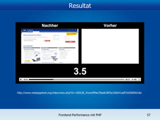 Resultat http://www.webpagetest.org/video/view.php?id=100528_91ecef9fae78adb38f3a100d41ad97e05809d18a 