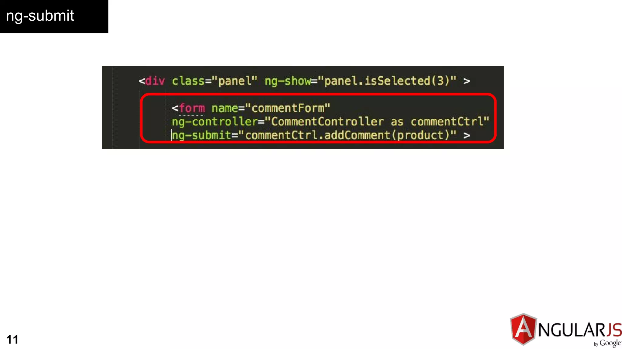 ng-submit
11
 