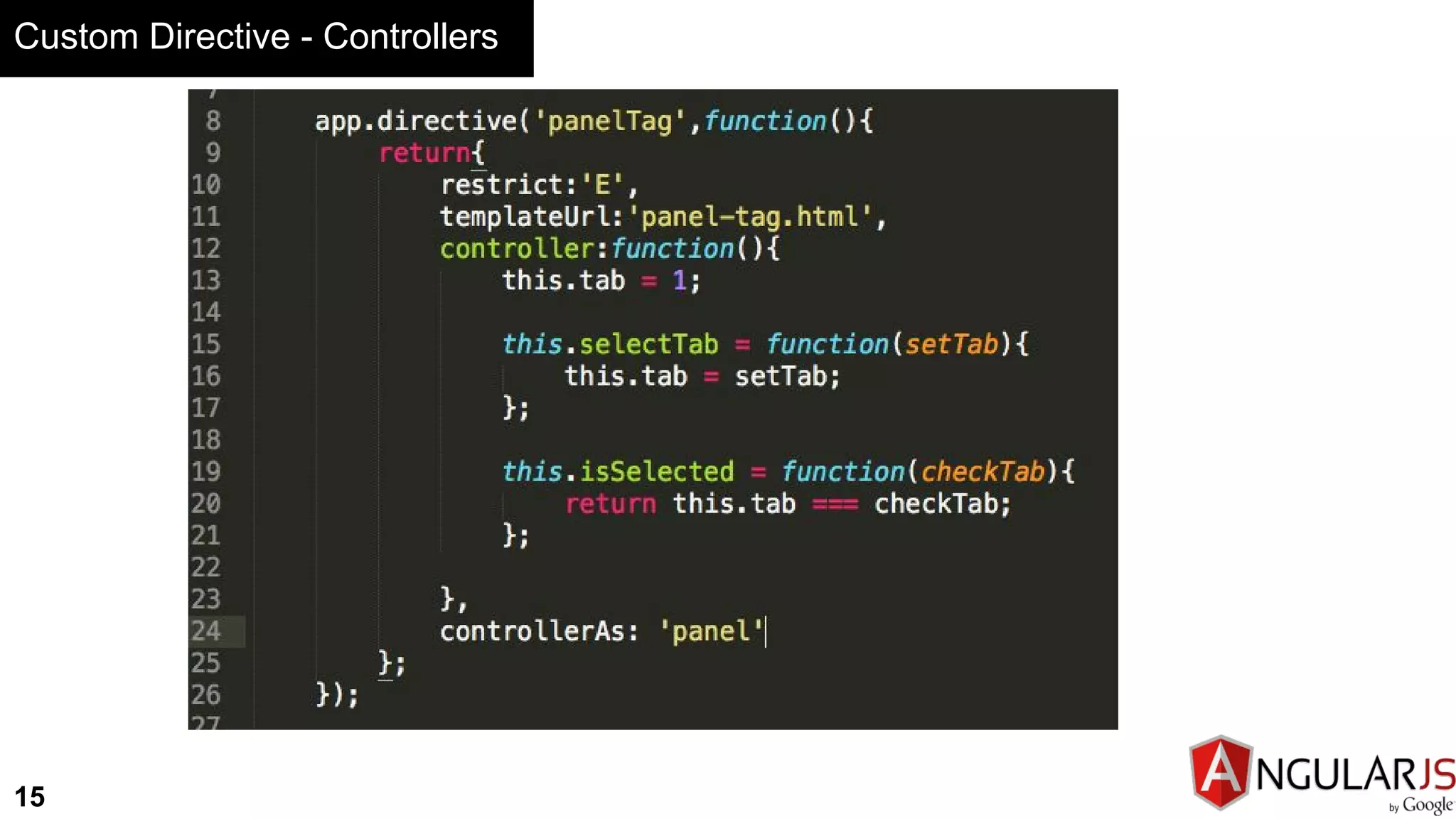 Custom Directive - Controllers
15
 