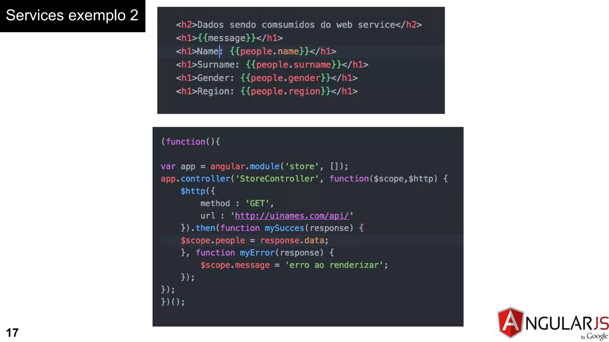 Services exemplo 2
17
 