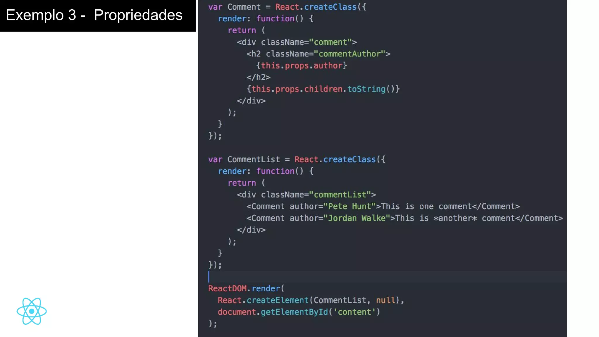 Exemplo 3 - Propriedades
 
