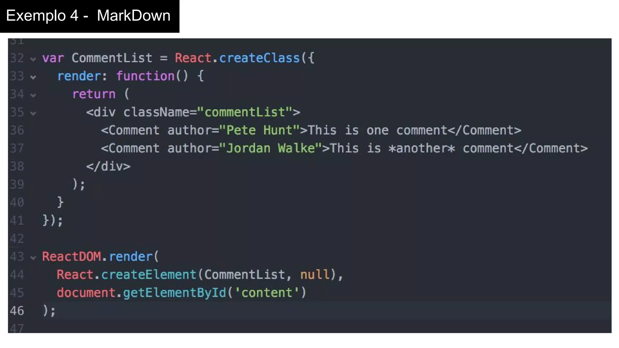 Exemplo 4 - MarkDown
 