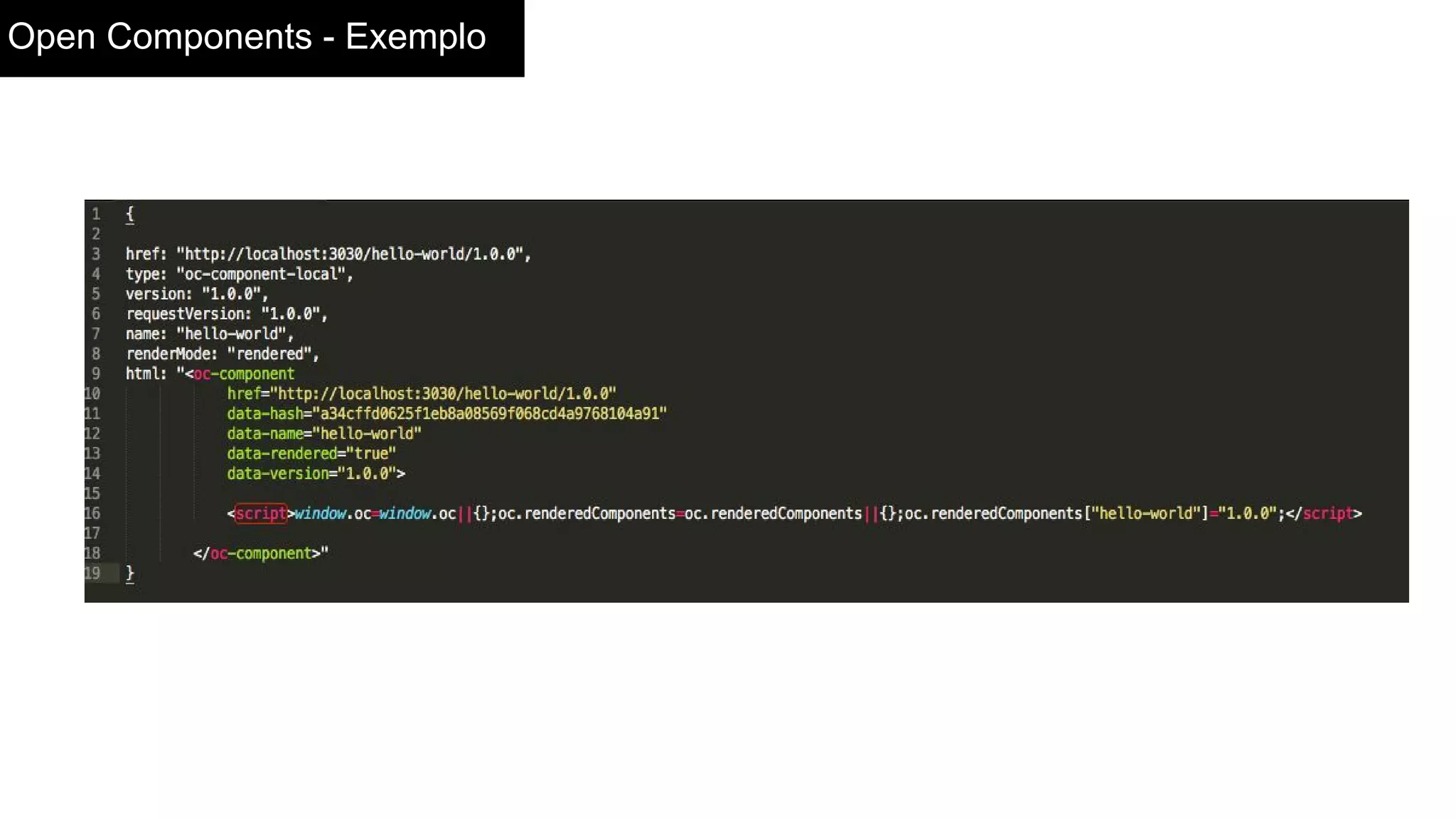 Open Components - Exemplo
 