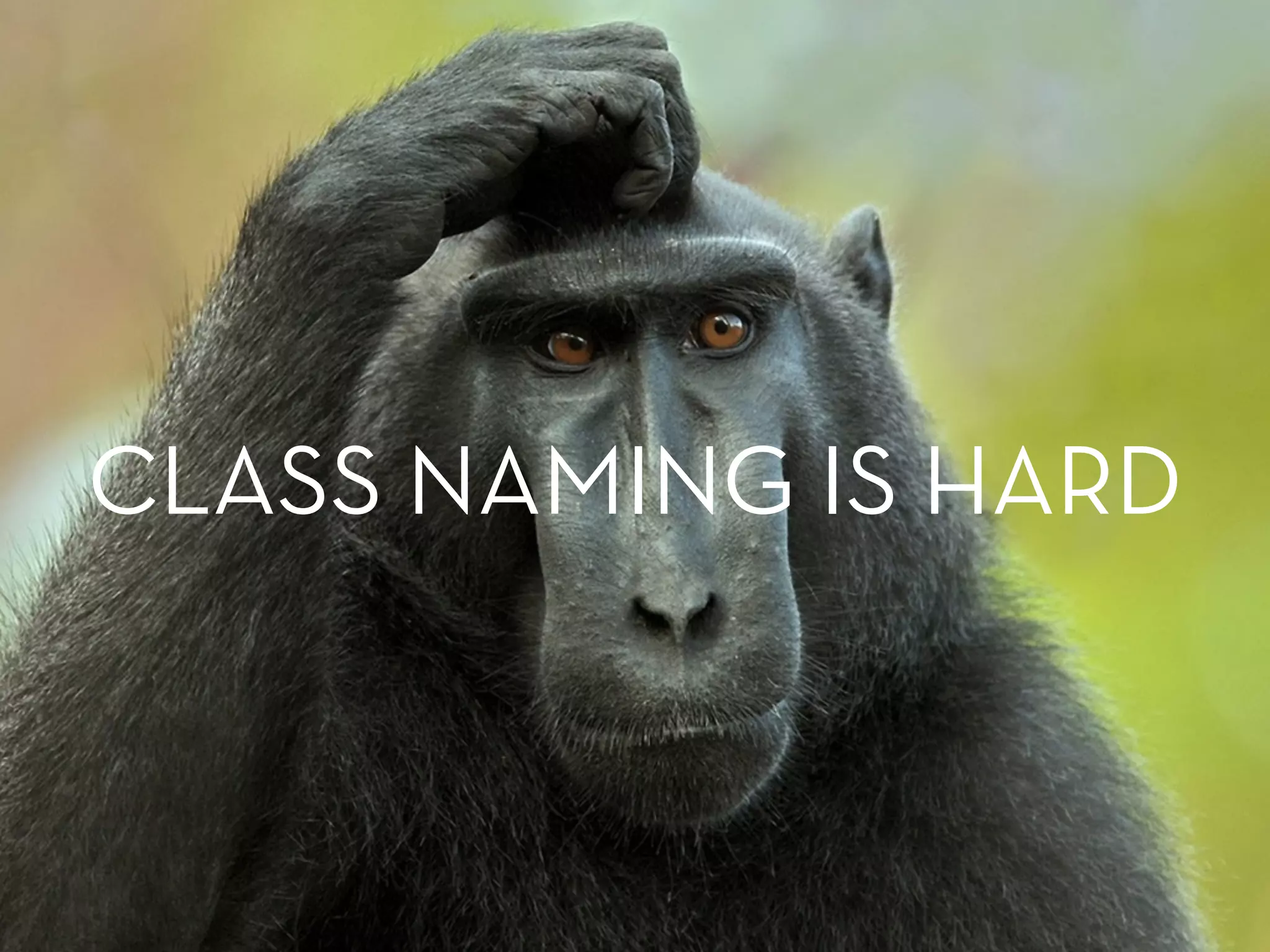 CLASS NAMING IS HARD
 