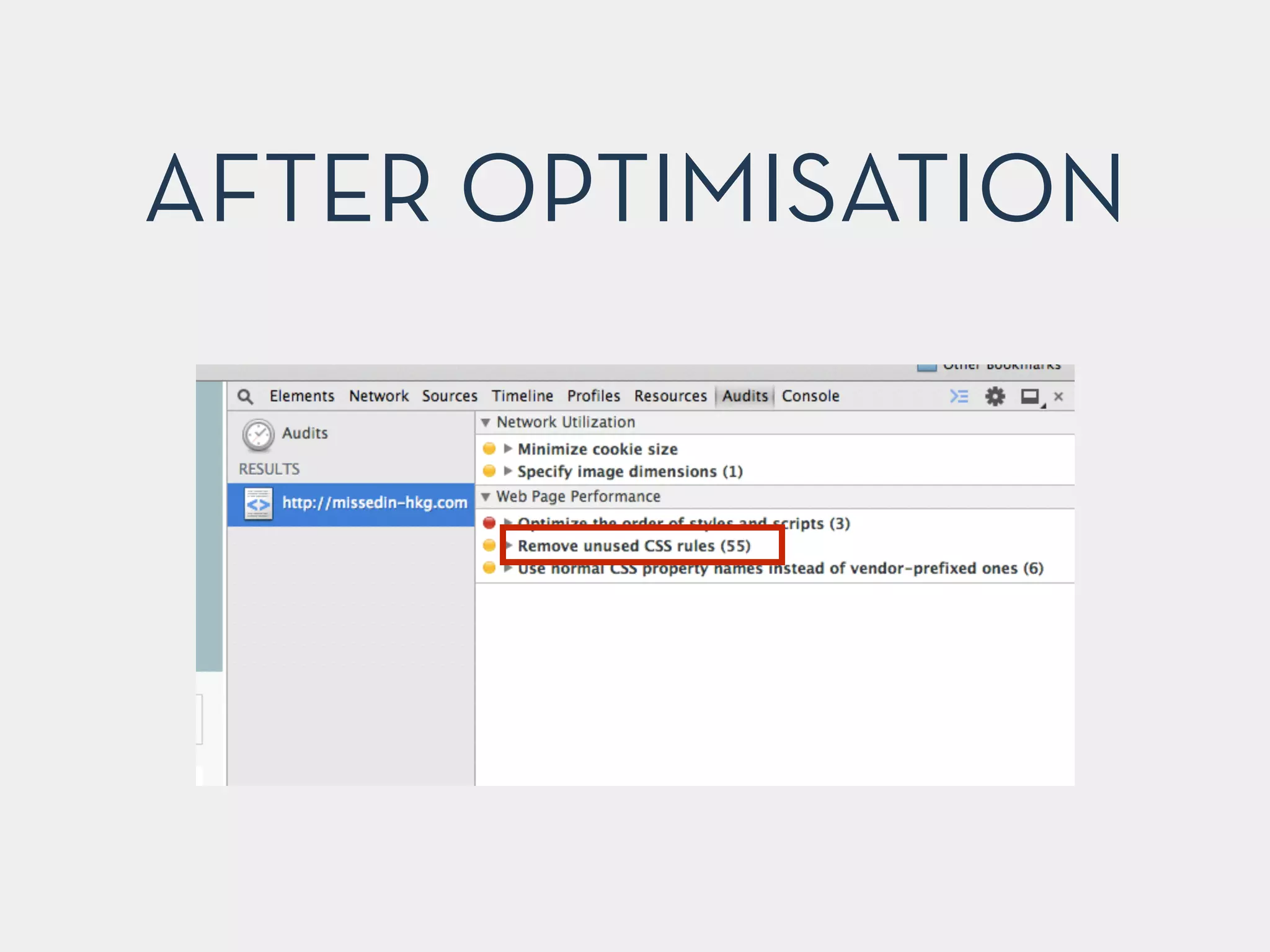 AFTER OPTIMISATION
 