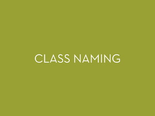 CLASS NAMING
 