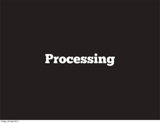 Processing



Friday, 22 April 2011
 
