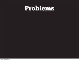 Problems




Friday, 22 April 2011
 