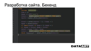 Разработка сайта. Бекенд
 