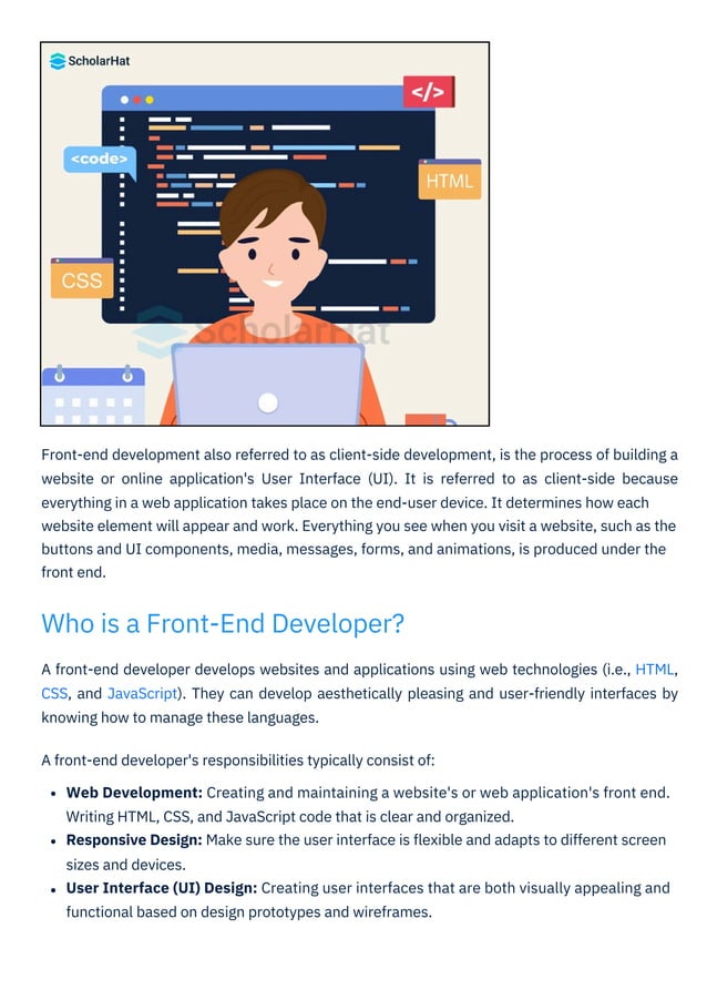 Frontend Developer Roadmap Pdf By Scholarhat Pdf Frontend Developer Roadmap Pdf By Scholarhat Pdf