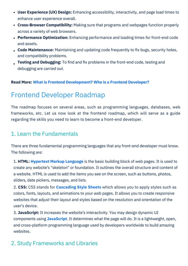 Frontend Developer Roadmap Pdf By Scholarhat Pdf Frontend Developer Roadmap Pdf By Scholarhat Pdf