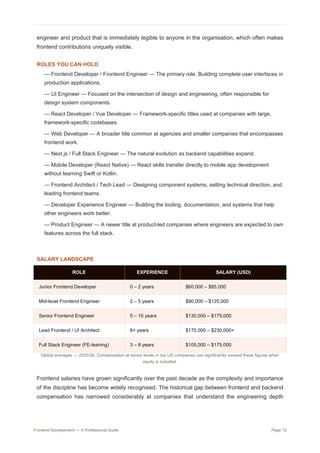 Comprehensive Professional Guide to Frontend Development in 2026 | PDF