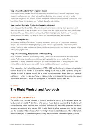 Comprehensive Professional Guide to Frontend Development in 2026 | PDF