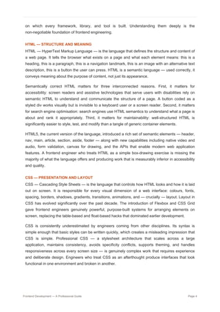 Comprehensive Professional Guide to Frontend Development in 2026 | PDF