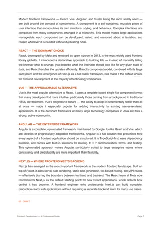 Comprehensive Professional Guide to Frontend Development in 2026 | PDF