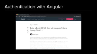 Authentication with Angular
 