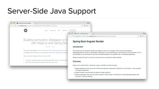 Server-Side Java Support
 