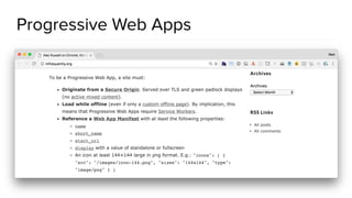 Progressive Web Apps
 