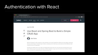 Authentication with React
 