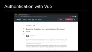Authentication with Vue
 