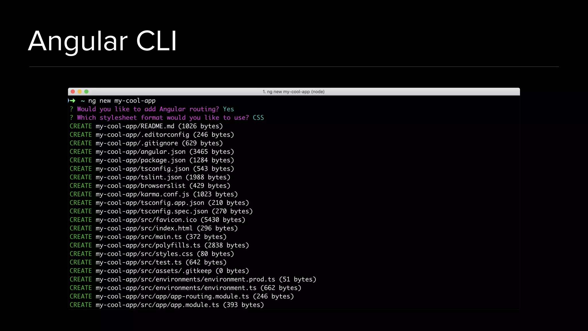 Angular CLI 