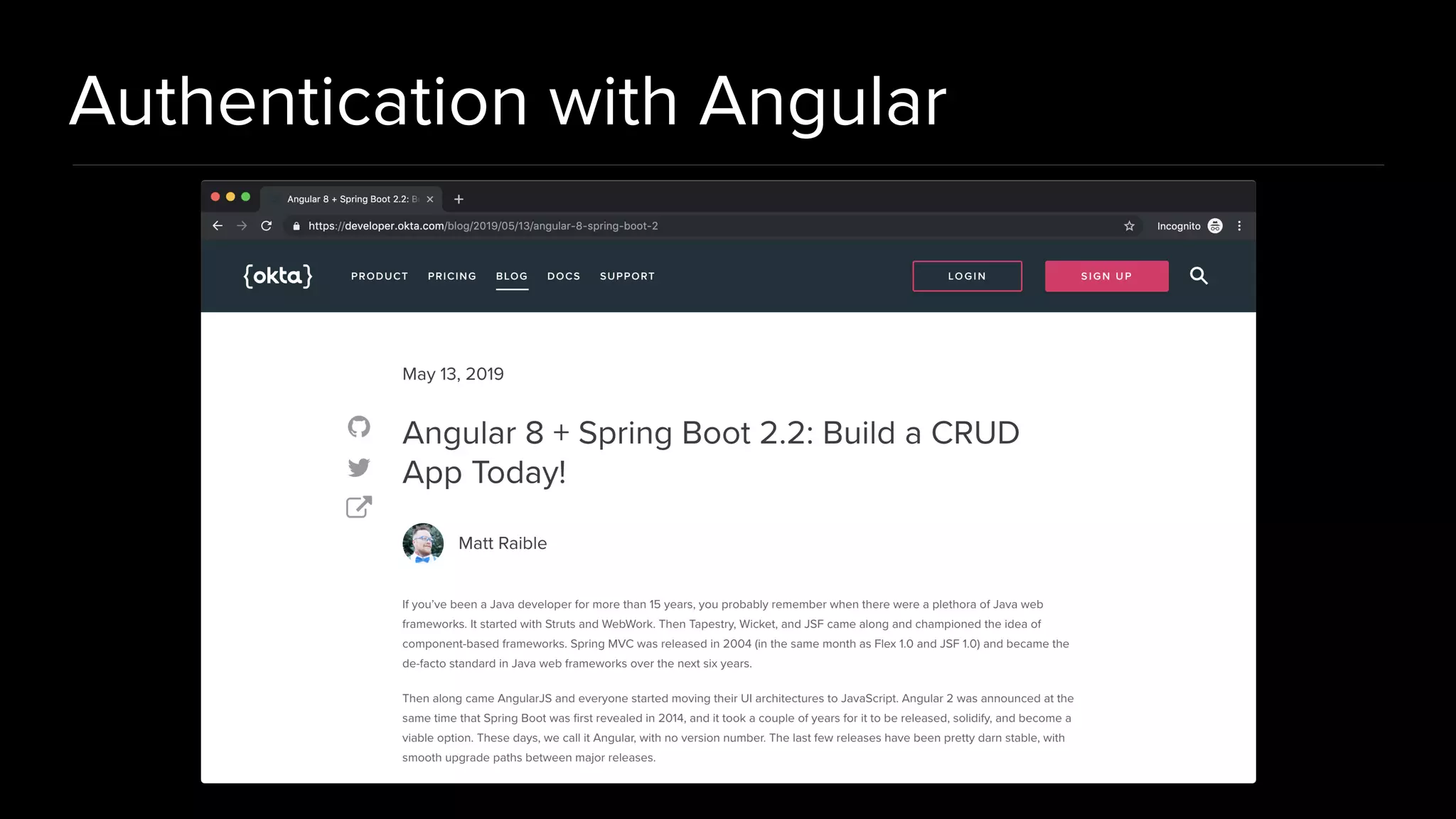Authentication with Angular 