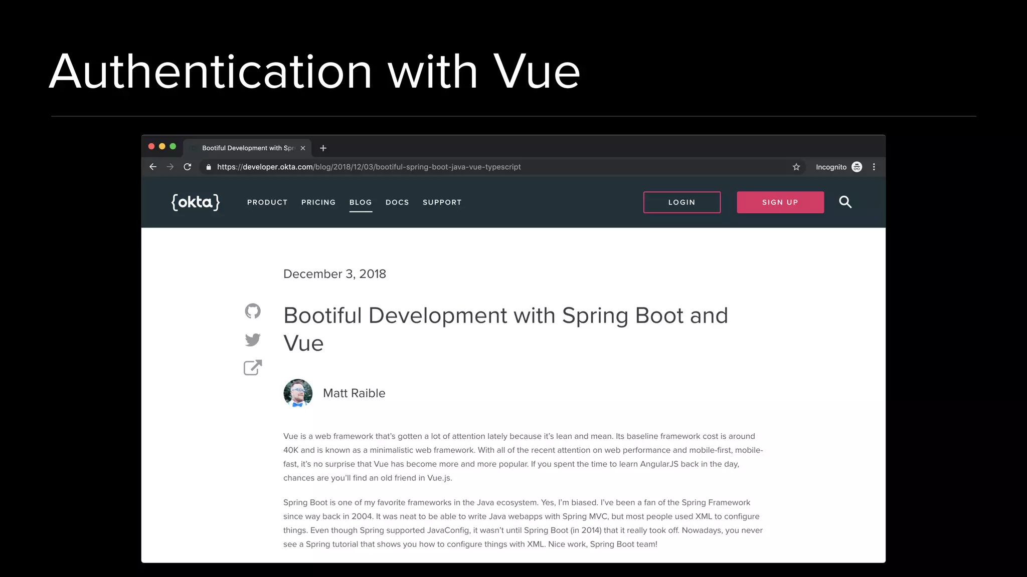 Authentication with Vue 