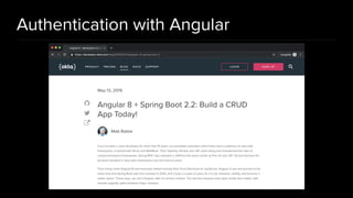 Authentication with Angular
 